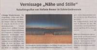 Fotoausstellung Stefanie Renner. 18.08 Wochenspiegel